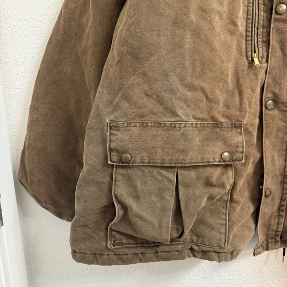 Vintage Carhartt Barn Coat – Brown Duck Canvas, Corduroy Collar, 3XL (CB2582) - Picture 4 of 16